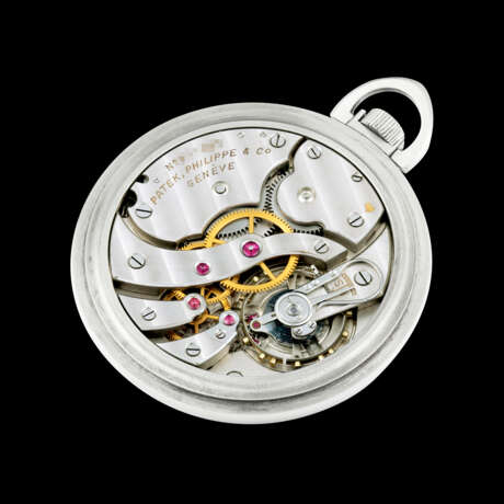 PATEK PHILIPPE. A RARE STAINLESS STEEL POCKET WATCH - photo 3