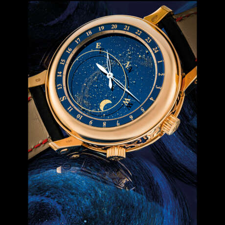 PATEK PHILIPPE. A UNIQUE AND MAGNIFICENT AND HIGHLY COMPLICATED 18K PINK GOLD DOUBLE-DIAL WRISTWATCH WITH TWELVE COMPLICATIONS INCLUDING "CATHEDRAL" MINUTE REPEATING, TOURBILLON, PERPETUAL CALENDAR WITH RETROGRADE DATE, MOON AGE AND ANGULAR MOTI - фото 4