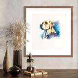 Original Watercolor Painting "Labrador" Aquarellpapier Moderne Kunst Portugal 2023 - Foto 1
