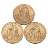 Weimar Republic / Bronze - set of 3 inflation medals 1923, - photo 1