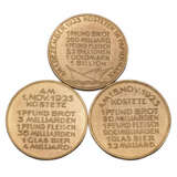 Weimar Republic / Bronze - set of 3 inflation medals 1923, - photo 2