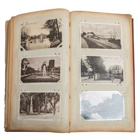 Old album with postcards around 1900, - Foto 1