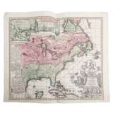 2 historical copper engraved maps America, 18th c. - - Foto 2