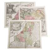 3 historical copper engraved maps of Belgium and Brabant 18th c. -. - Foto 1