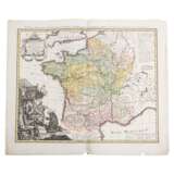 Historical copper engraved maps of France and Corsica, 18th century. - Foto 2