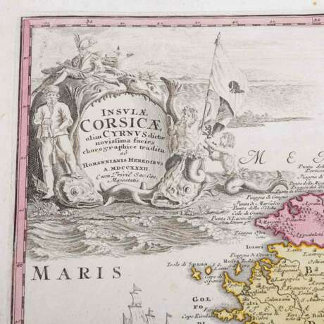 Historical copper engraved maps of France and Corsica, 18th century. - photo 6