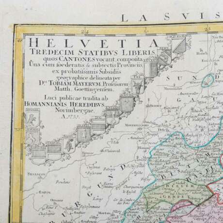 2 historical copper engraved maps France u. Switzerland, 18th c. - - Foto 3