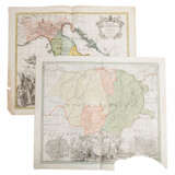 Historical copper engraved maps Italy, 18th c. - - Foto 1
