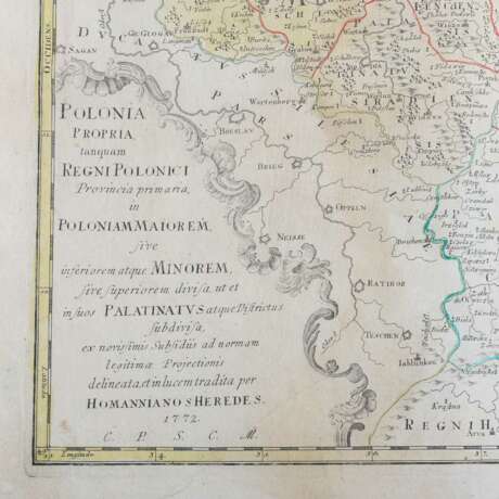 Historical copper engraved maps Lithuania, Bohemia, Poland, Caspian Sea, 18th c. - - photo 3