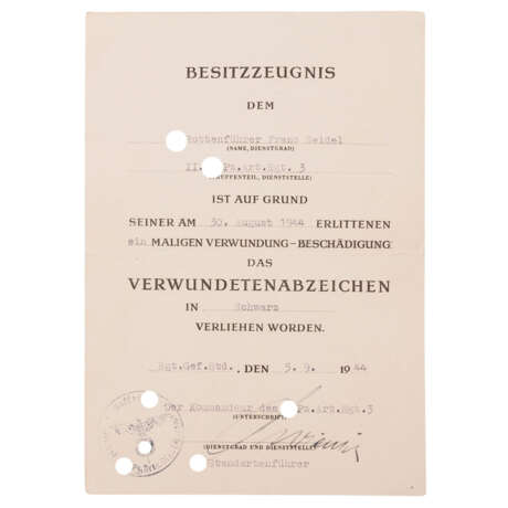 German Reich 1933-1945 - certificate of ownership - фото 1