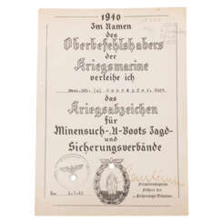 German Reich 1933-1945 - Award Certificate of the