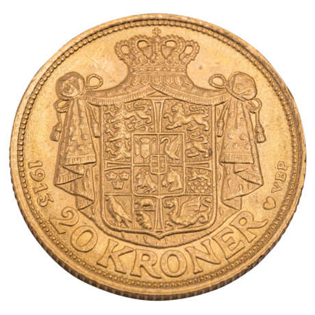 Denmark/GOLD - 20 kroner 1913 - Foto 2