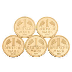 BRD Gold Set 2001 1 DM gold coins -