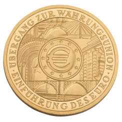 FRG/GOLD - 100 Euro GOLD fine, currency union 2002-J