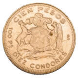 Chile/GOLD - 100 pesos 1952, - фото 2