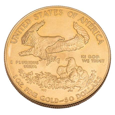 USA /GOLD - 1 Ounce American Eagle, $50 1987 - Foto 2