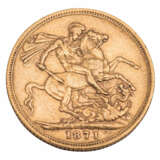 GB/GOLD - 1 Sovereign 1871 - Foto 2