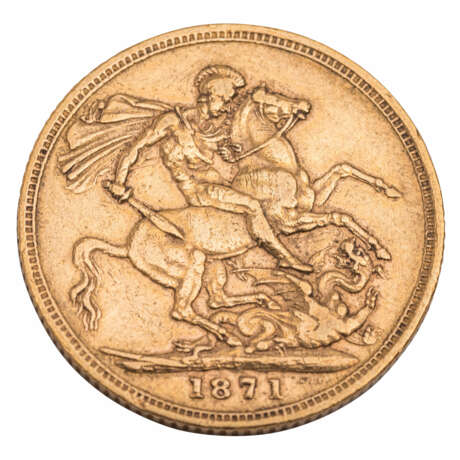GB/GOLD - 1 Sovereign 1871 - photo 2