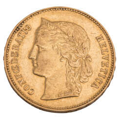 Switzerland/GOLD - 20 Franc 1896 B