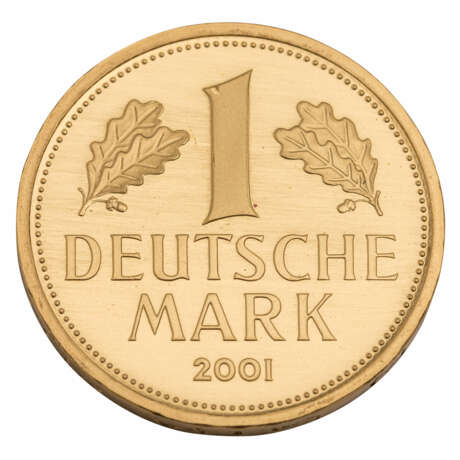 FRG/GOLD - 1 German Mark 2001 F, - Foto 1