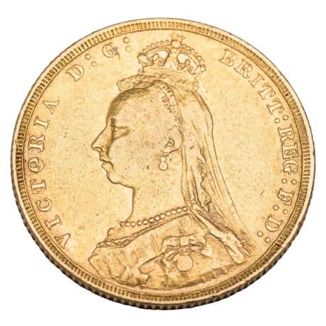 Great Britain /GOLD - Victoria, 1 Sovereign 1889, - фото 1