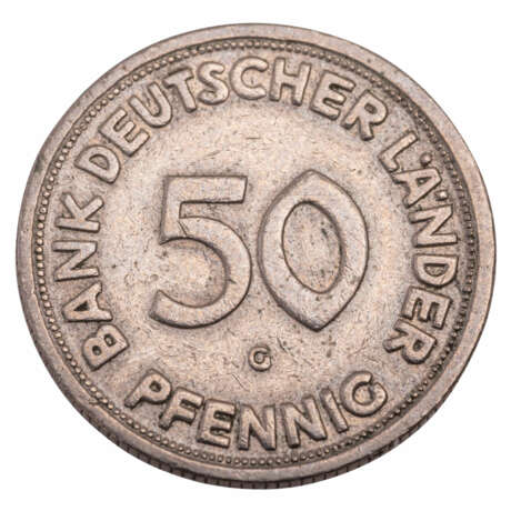 FRG - 50 Pfennig 1950 G, Bank of German States - photo 2
