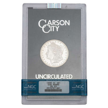 USA - NGC graded Morgan dollar 1880 - фото 1