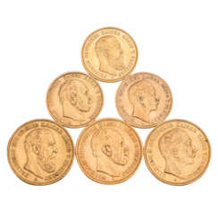 German Empire Prussia 6 pieces coin set -