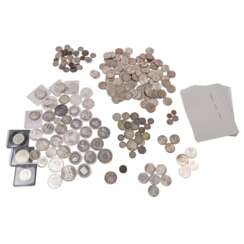 Mixed assortment coins and medals, with SILVER -