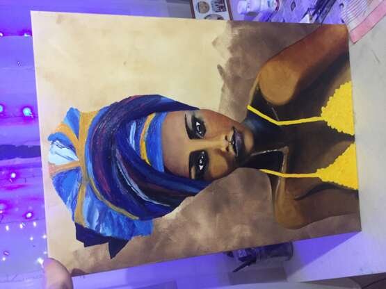 “The woman in the turban” Canvas Oil paint Impressionist 2018 - photo 2