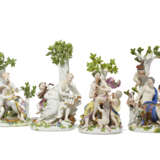 FOUR MEISSEN PORCELAIN GROUPS FROM A SERIES OF THE MUSES - Foto 1