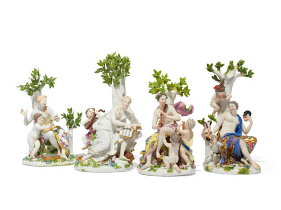 FOUR MEISSEN PORCELAIN GROUPS FROM A SERIES OF THE MUSES - photo 1