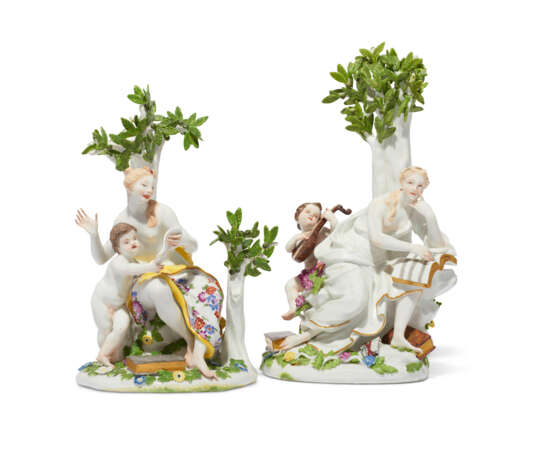 FOUR MEISSEN PORCELAIN GROUPS FROM A SERIES OF THE MUSES - Foto 6