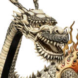 A JAPANESE IVORY ARTICULATED DRAGON - photo 6