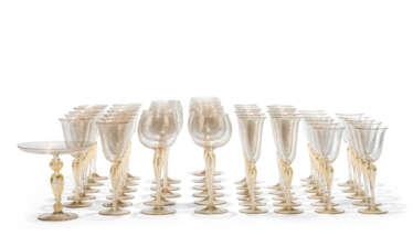 A MURANO GLASS PART TABLE-SERVICE