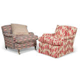 A NEAR PAIR OF STAINED-BEECH EASY ARMCHAIRS - photo 1