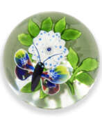 Glasmanufaktur Baccarat. A BACCARAT BUTTERFLY AND FLOWER WEIGHT