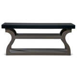A STAINED-OAK AND BLACK-LACQUERED `CONSOLE GALION` - Foto 1
