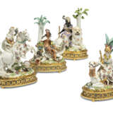 A SET OF FOUR ORMOLU-MOUNTED MEISSEN PORCELAIN FIGURES EMBLEMATIC OF THE CONTINENTS - photo 1