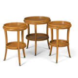THREE MODERN OAK CIRCULAR `NAVAL` TABLES - photo 2
