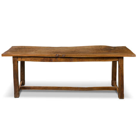 AN ENGLISH OAK SINGLE PLANK TOP REFECTORY TABLE - Foto 1