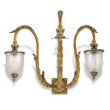 A SET OF FOUR GILT-BRONZE LARGE THREE-BRANCH WALL-LIGHTS - фото 3