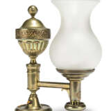 A PAIR OF GERMAN GILT-BRASS ADJUSTABLE OIL LAMPS - photo 2