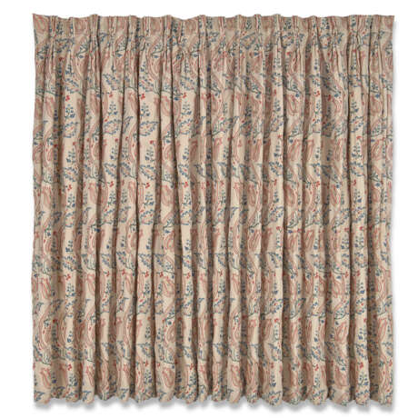 FOUR PAIRS OF EMBROIDERED LINEN CURTAINS - фото 1