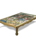 Шинуазри. A CHINESE WALLPAPER PANEL MOUNTED AS A LOW TABLE