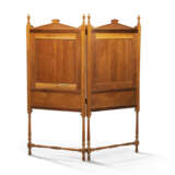 A LATE VICTORIAN ARTS AND CRAFTS WALNUT AND EMBROIDERY TWO-PANELLED SCREEN - фото 5