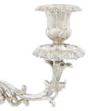 A PAIR OF OLD SHEFFIELD PLATE THREE-LIGHT CANDELABRA - фото 3