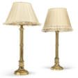 A PAIR OF GOTHIC REVIVAL GILT-BRASS TABLE LAMPS - Prix ​​des enchères