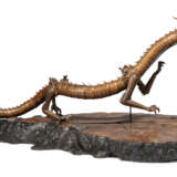 A JAPANESE BOXWOOD LARGE ARTICULATED DRAGON - photo 1