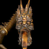 A JAPANESE BOXWOOD LARGE ARTICULATED DRAGON - фото 9